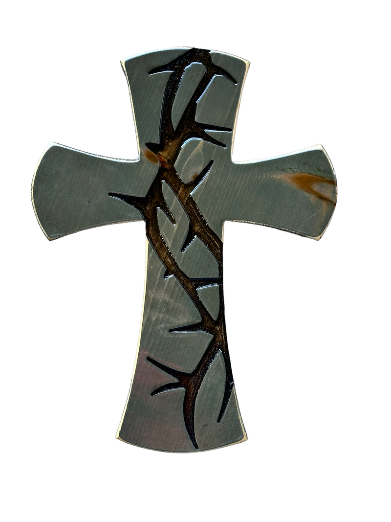 Large Intricate Cross with Crown of Thorns – SonriseArt